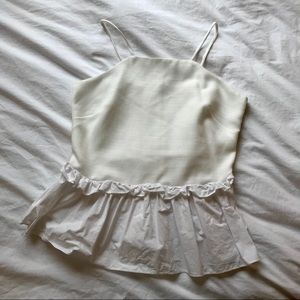 White Anthropologie Peplum Top